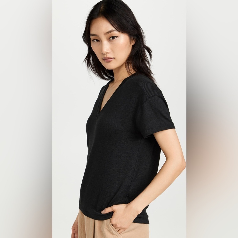 rag & bone The Knit V Neck Black Size xxs